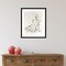 Embellished Gestural Contour I (Nude) by Ethan Harper Wood Framed Wall Art Print